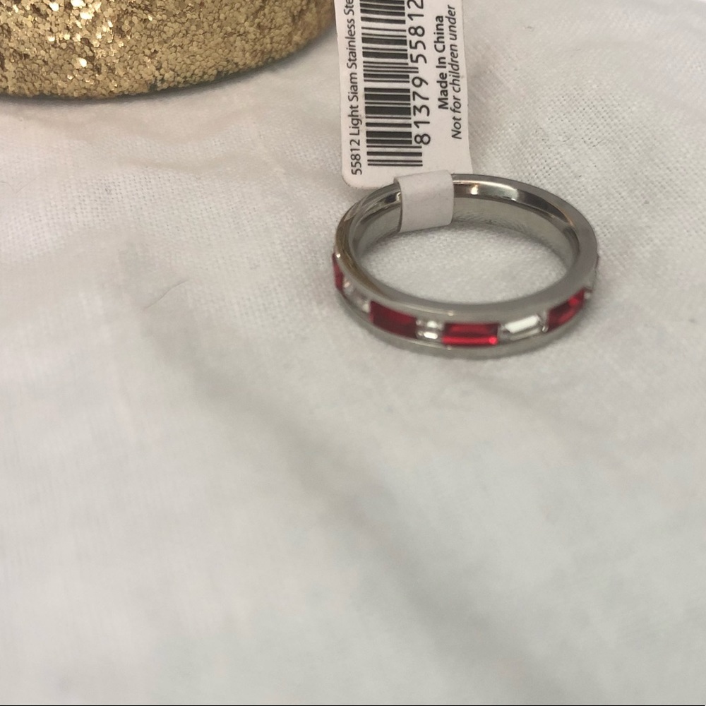 Amanda Blu Light Siam stainless steel ring 6